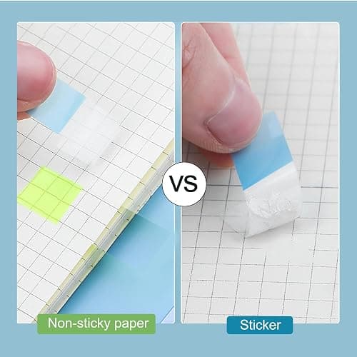 Golcellia Writable Sticky Tabs, 900 Pcs Transparent Sticky Page Marker Tabs for Document Organization, Teacher Supplies, Study Aids, Office Supplies, Colorful Tabs thumbnail 7