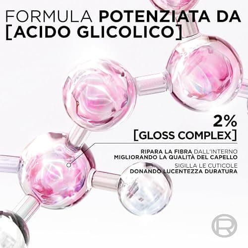 L'Oréal Paris Elvive Glycolic Gloss Balsamo da 150ml + Shampoo da 200ml + Siero Senza Risciacquo da 150ml + Trattamento Laminazione 5 minuti da 200ml per Capelli Spenti e Porosi - 4 flaconi thumbnail 2