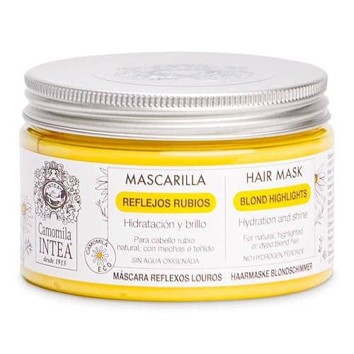 Intea Hair Mask for Blonde, Dyed or Rinsed Hair - 8.3 oz - Restores Damaged Highlights - Paraben and Ammonia Free - With Chamomile Extract - Image 1