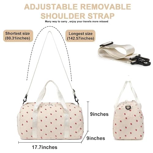 BLUBOON Duffle Bag Girls Kids Cute Gym Bag with Shoes Compartment & Wet Separation Waterproof Sports Overnight Travel Bag thumbnail 8