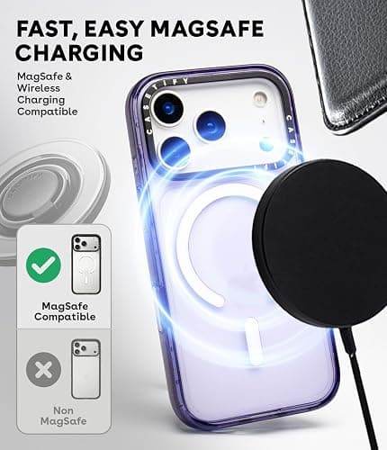 CASETiFY for iPhone 17 Pro Max Case - Impact Compatible with MagSafe | 8.2 ft. 4x Military Grade Drop Protection | Star Marks | Matte Black thumbnail 3