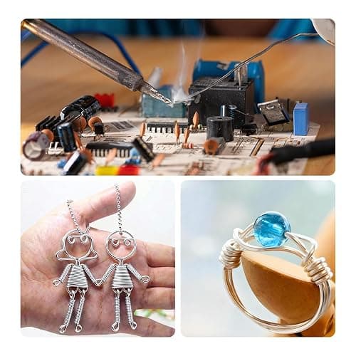 18 Gauge Aluminum Craft Wire,98 Ft Silver Metal Wire for Jewelry Making and DIY Projects，Bendable Metal Wire for Arts, Crafts, and Christmas Ornaments thumbnail 6