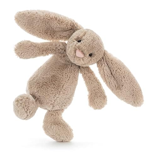 Jellycat Bashful Beige Bunny Stuffed Animal, Medium 12 inches - Rabbit and Bunny Plush Toy - Classic Children's Gift thumbnail 3