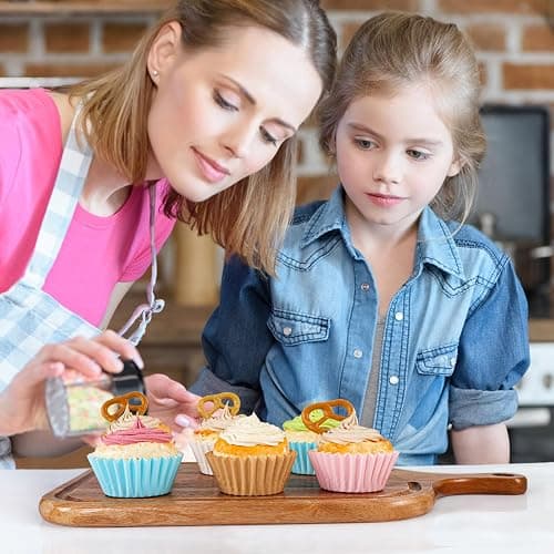 Caperci Grease-Resistant Standard Pink Cupcake Liners 150 Counts - Heavy Duty Paper Muffin Baking Cups, Odorless, No Muffin Pan Needed, Easily Peels (Pink) thumbnail 8