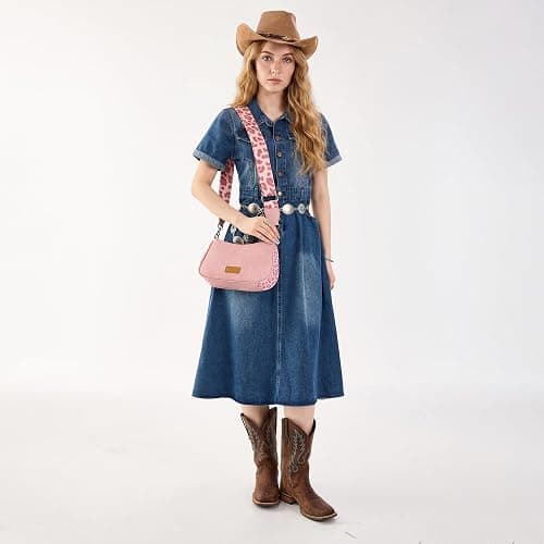 Wrangler Western Shoulder Bag for Women Small Purse Aztec Hobo Bag HandBag with Detachable Strap thumbnail 3