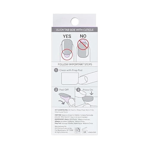 KISS imPRESS No Glue Mani Press On Nails, French, 'Snooze', Blue, Short Size, Squoval Shape, Includes 30 Nails, Prep Pad, Instructions Sheet, 1 Manicure Stick, 1 Mini File thumbnail 9