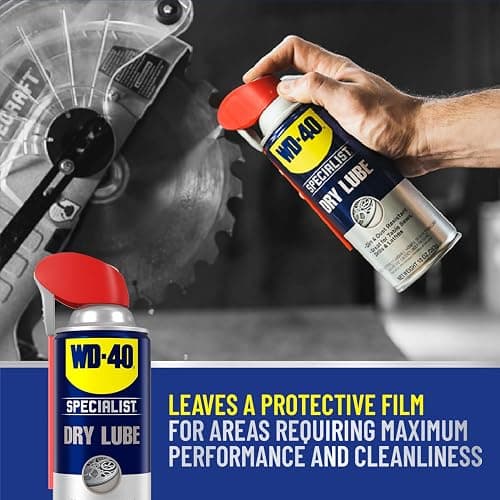 WD-40 Specialist Dry Lube with Smart Straw, Lubricant for Corrosion Protection on Table Saws, Drills and Lathes, Industrial Strength Friction-Reducing Formula, 10 Oz. thumbnail 4