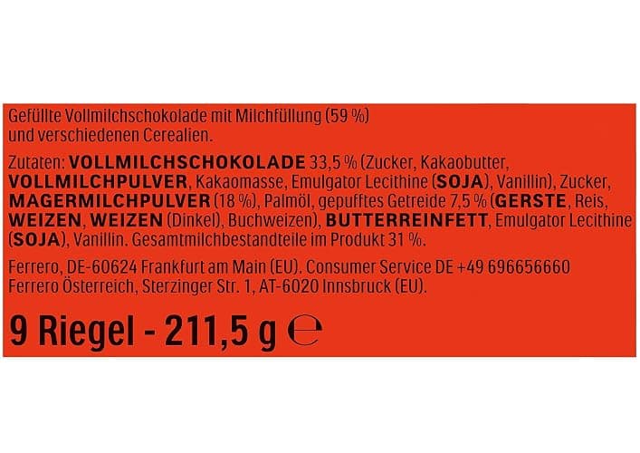 Kinder Country Riegel, 9 Riegel, 212 g thumbnail 3
