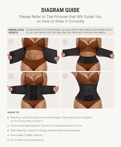 FeelinGirl Waist Trainer Belt Waist Cincher Trimmer Ab Belt Tummy Control Body Shaper with Triple Wrap Women and Men thumbnail 5