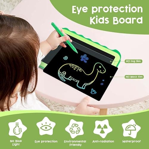 Teriph LCD Writing Tablet for Kids, Colorful Toddlers Toys Drawing Board, Educational Kid Toys, Doodle Pad Dinosaur Toys for 3 4 5 6 7 8 Year Old Boys Girls Birthday Party Christmas Gifts,8.5inch thumbnail 3