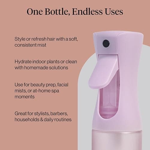 Kitsch Continuous Spray Bottle for Hair – Fine Mist Water Mister & Water Spray Bottle – Recycled Hair Spray Bottle – Spray Bottles for Cleaning, Styling, Plants & More – Sheer Violet, 150ml thumbnail 6