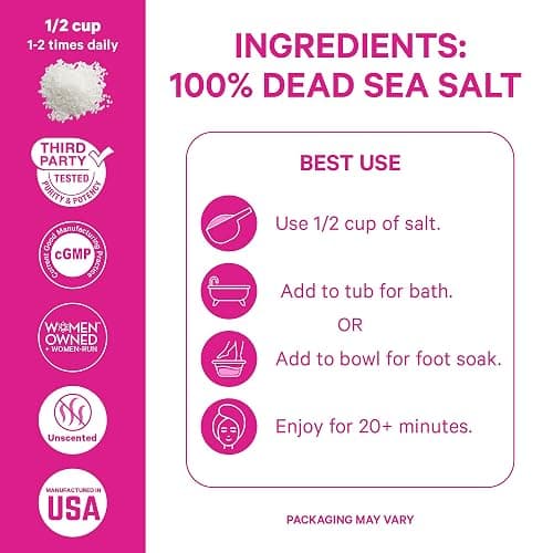 Pink Stork Pregnancy Bath Soak – Unscented Magnesium Flakes for Bath or Foot Soak – Pure Dead Sea Salt – Relief for Pregnancy Aches, Swollen Feet, and Stress – Clean, Fragrance-Free – 2 lb thumbnail 4