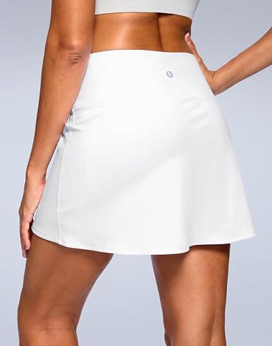 SANTINY 14" Skorts for Women with 2 Pockets High Waisted A Line Casual Pickleball Golf Skort Athletic Tennis Skirt thumbnail 2