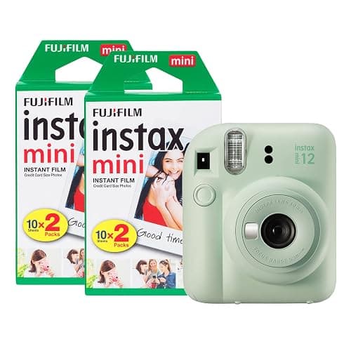Fujifilm Instax Mini 12 Instant Camera with 40 Shot Film Pack - Mint Green - Image 1