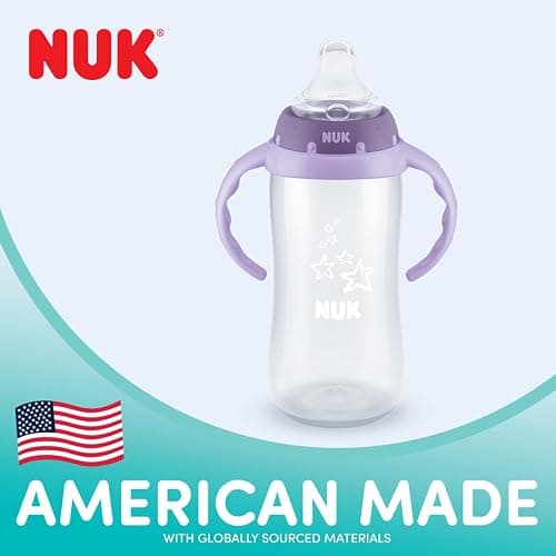 NUK Learner Cup 6+ Months Timeless Collection Amazon Exclusive 10 Oz – BPA Free Spill Proof Sippy Cup 2 Count (Pack of 1) - Timeless Collection - 2 Pack - 2 Pack thumbnail 4