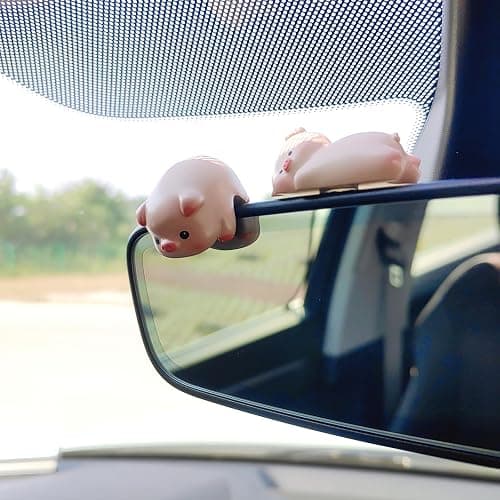 Cute Animal Rear View Mirror Accessories, Car Center Screen Decoration Dashboard Ornament, Car Accessories Interior for Women/Men Computer Monitor Decor thumbnail 4