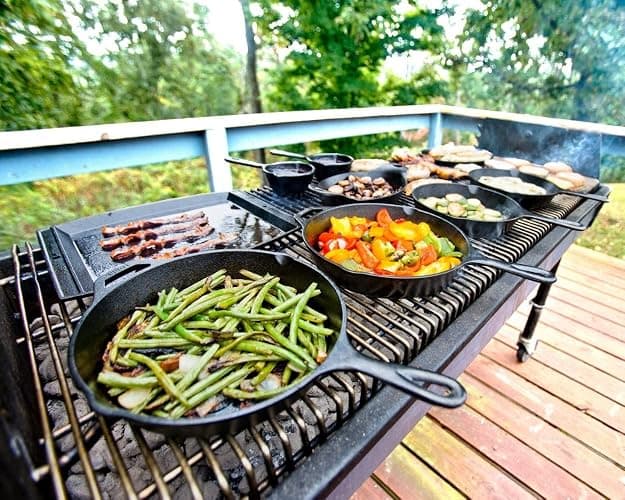Lodge 12 Inch Cast Iron Skillet with Red Silicone Hot Handle Holder – Pre-Seasoned Frying Pan for Stove, Oven, Grill & Campfire – Made in the USA – Durable, Nonstick Cast Iron Cookware – Black thumbnail 4