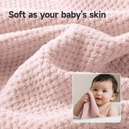 REDKISS Pink Towel Set, 6 Piece Premium Soft Bath Towel Set, Highly Absorbent Luxury 6-Pack with 2 Bath Towels, 2 Hand Towels, 2 Washcloths for Bathroom, Gym, Hotel, and Spa Daily Use thumbnail 6