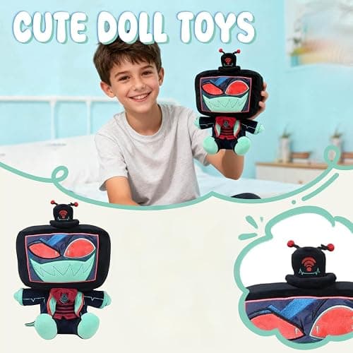 Hazbin Hotels Vox Plush Toy Cute Stuffed Animal Figure Doll Anime Cartoon Collectable Plushies Toy Throw Pillows for Fans Boys Girls thumbnail 4