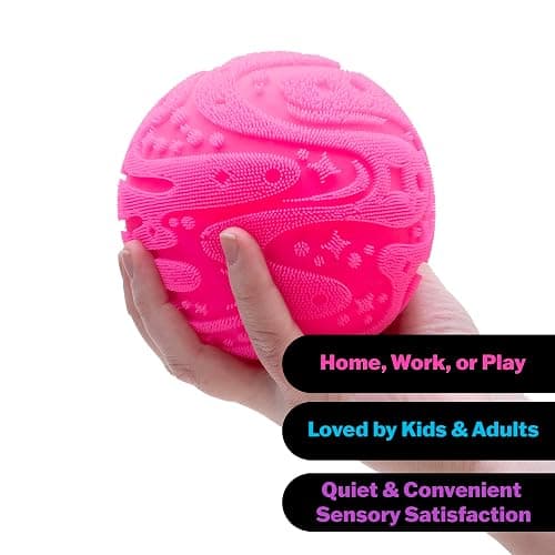 Schylling Super NeeDoh Fuzzball Stress Ball Fidget Toy - Huge 4.5" in Diameter - Jumbo Squishy Squeezy Fun - Colors Assorted - Ages 3+ thumbnail 5
