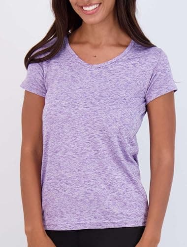 Real Essentials 5 Pack: Women's Dry Fit Short Sleeve V Neck Workout Top - Fitness Gym Athletic Yoga T-Shirt (Plus Available) thumbnail 3