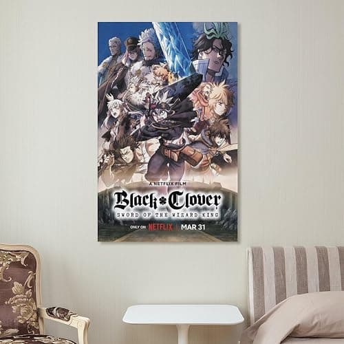 Black Clover Characters Cool Awesome Anime Manga Art Wall Posters for Room Aesthetic And Decor 8 Canvas Painting Posters And Prints Wall Art Pictures for Living Room Bedroom Decor 08x12inch(20x30cm) thumbnail 7