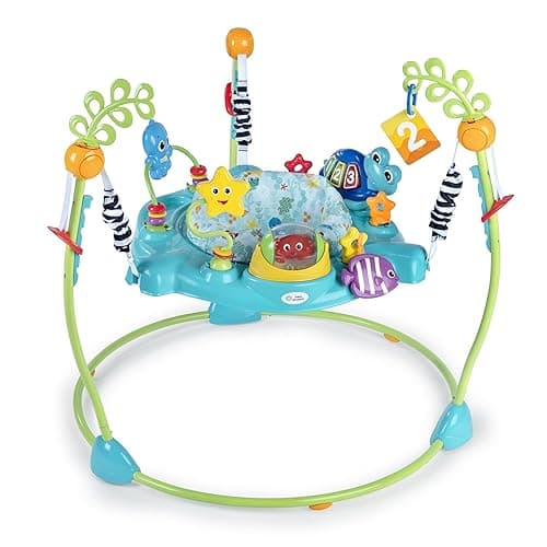 Baby Einstein Ocean Explorers Curiosity Cove 2-in-1 Educational Activity Jumper and Floor Toy, Max weight 25 lbs., Ages 6 Months+, Unisex - Curiosity Cove