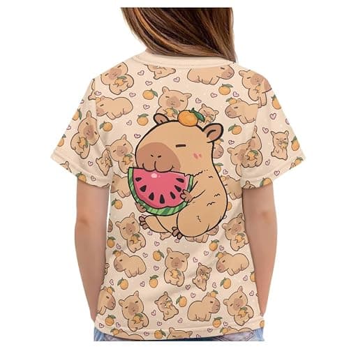 Xhuibop Kids Tshirts Girls Boys 3-16 Years Summer Clothes for Teens Loose Fitting Tops thumbnail 6