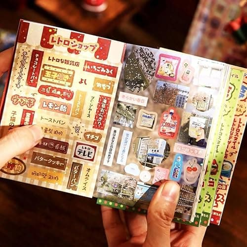 Japanese Kawaii Sticker Book 2 Pack, Die-Cut Cute Food & Manga Style Aesthetic Stickers for Journaling, Scrapbooking, Planners, Junk Journal Supplies (A+B) thumbnail 8