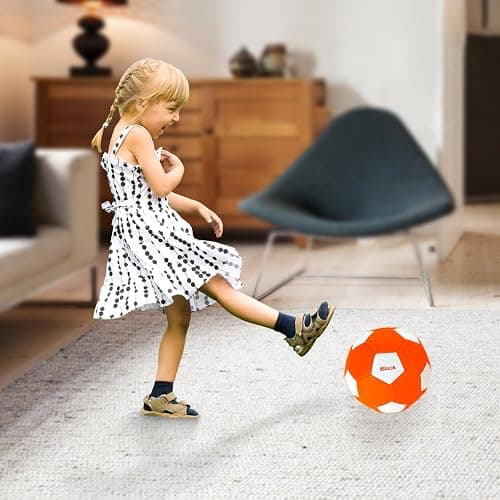 Smartwo Curve Soccer Ball for Kids Size 4, Swerve Soft Soccer Ball for Boys and Girls, Indoor and Outdoor Activities Games, Safe Kick Play in Inside House, Backyard and Lawn, Comes with Pump thumbnail 6