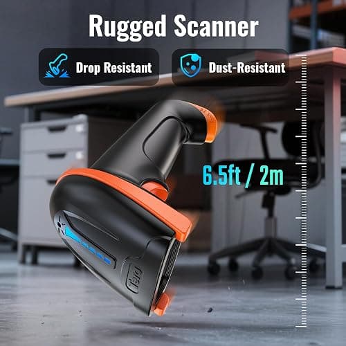 Tera Barcode Scanner Wireless 1D Laser Cordless Barcode Reader with Battery Level Indicator, Versatile 2 in 1 2.4Ghz Wireless and USB 2.0 Wired thumbnail 6