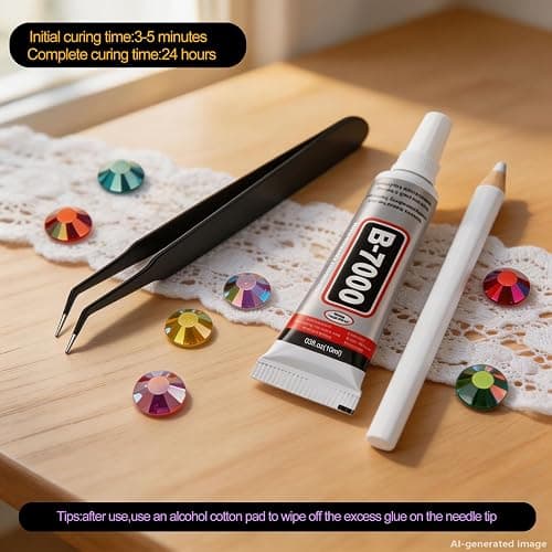 Artdone 60000Pcs Resin Rhinestones 3mm Jelly AB 40Colors Bedazzling Kit | Glitter DIY, Multicolor Crystal Diamond Pearls with 3Pcs 10ml B7000 Jewelry Glue for Bedazzled Nail Art Supplies Decoration thumbnail 3