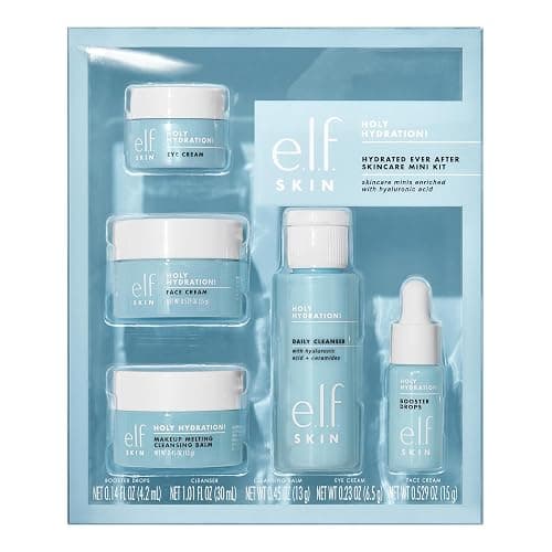 e.l.f. SKIN Hydrated Ever After Skincare Mini Kit, Reiniger, Make-Up Entferner, Feuchtigkeitscreme & Augencreme Für Hydratisierte Haut, Reisefreundlich, Vegan & Tierversuchsfrei - Image 1