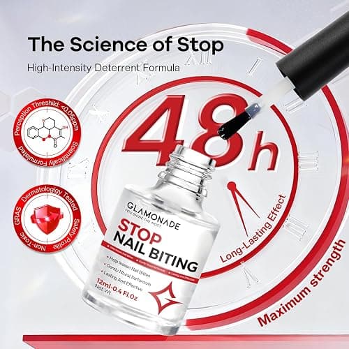 Glamonade Nail Biting Prevention Kids Extra Bitter Thumb Sucking Deterrent | 48H Long-Lasting Matte Repairs Damaged Nails Safe Habit Breaker for Nail Biting Thumb Sucking Kids Adults thumbnail 3
