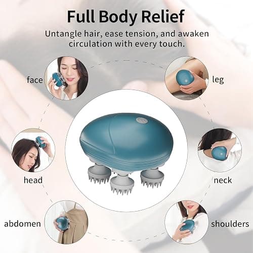 COOBST Handheld Head Massager – Electric Scalp Massager for Self-Care or Headaches thumbnail 7