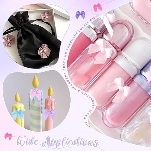 220PCS Tinkrstuff Macaroon Mini Bows for Crafts, 1" Fabric Small Bows for Decoration,Satin Ribbon Tiny Bow for Clothes Ornament, Cute Christmas Tree Bows &Thanksgiving Gifts Party Cake Balloon Decor thumbnail 6