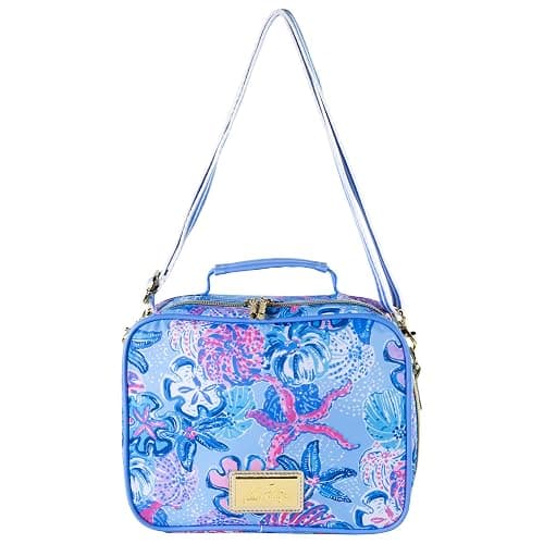 Lilly Pulitzer Insulated Lunch Box for Women, Cute Lunch Cooler Bag with Adjustable/Removable Shoulder Strap, Bahamas Beachcomer thumbnail 7