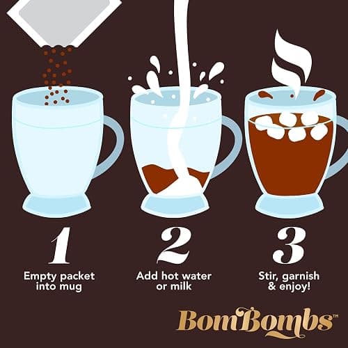 BomBombs Mini Hot Chocolate Gift Set in Signature Brown Packaging, Dessert Flavors Include Rocky Road, Cookie Butter, Pumpkin Pie & More, Set of 12 thumbnail 5