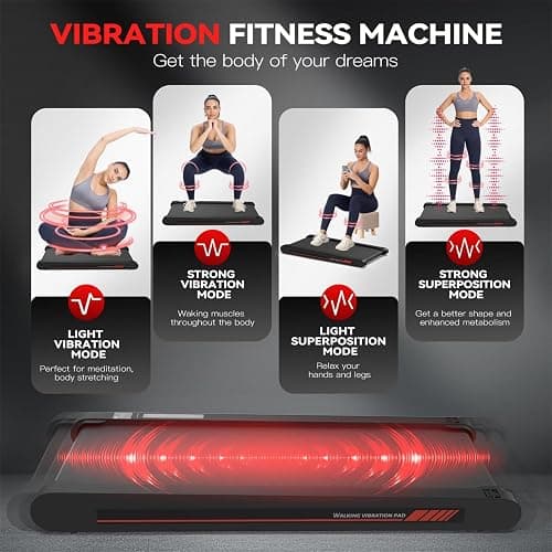 Sperax Walking Treadmill Pad with APP, 3 in 1 Under Desk Treadmill, 400W Low Noise Walking Vibration Pad with Remote Control,Portable Treadmills for Home Office thumbnail 4