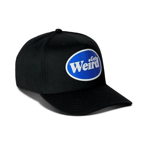 Get Weird Cap, Funky Streetwear Hat with Bold Graphics, Trucker Fit, Breathable Mesh Back and Curved Brim, Blue, One Size - Image 1