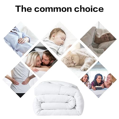 All Season Queen Size Comforter -Soft Quilted Down Alternative Breathable Duvet Insert with Corner Tabs - Luxury Hotel Collection-Reversible Fluffy Washable(88 by 88 inches,White) thumbnail 8