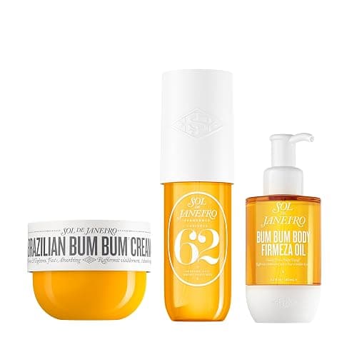 Sol de Janeiro Firming Body Bundle | Brazilian Bum Bum Cream, Bum Bum Body Firmeza Oil, and Cheirosa 62 Hair & Body Perfume Mist | Full Size Trio | Amazon Exclusive - Image 1