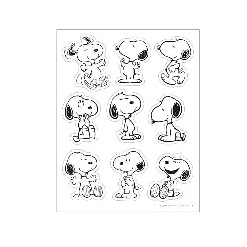 Eureka Peanuts Snoopy Extra Large Stickers for Kids and Teachers, Multicolor, 36 Pieces - Image 1