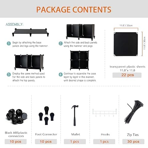 HOMIDEC 6-Cube Storage Organizer, Closet Organizer Storage Cabinet Shelf Bookcase Bookshelf,Storage Cubes Organizers Cabinet for Kids,Closet, Bedroom,Bathroom thumbnail 9