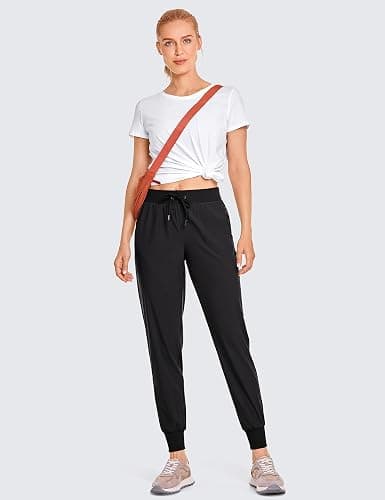 CRZ YOGA Women's Lightweight Workout Joggers 27.5" - Travel Casual Outdoor Running Athletic Track Hiking Pants with Pockets thumbnail 8