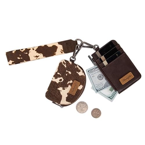 Wrangler Keychain Wristlet Wallets for Women Western Dual Pouch Wristlet Credit Card Holder Wallet thumbnail 4