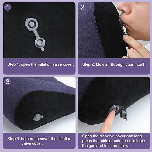 Sex Toys Adult Toys Pillow Position Cushion Triangle Inflatable Furniture Couples Toy Positioning for Deeper Position Support Pillow Men Women for Couples thumbnail 6