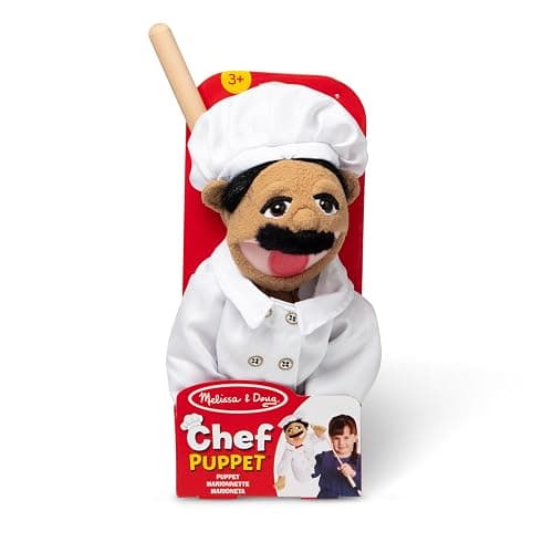 Melissa & Doug Chef Puppet (Al Dente) with Detachable Wooden Rod Pretend Play Chef Puppet Pepe thumbnail 6