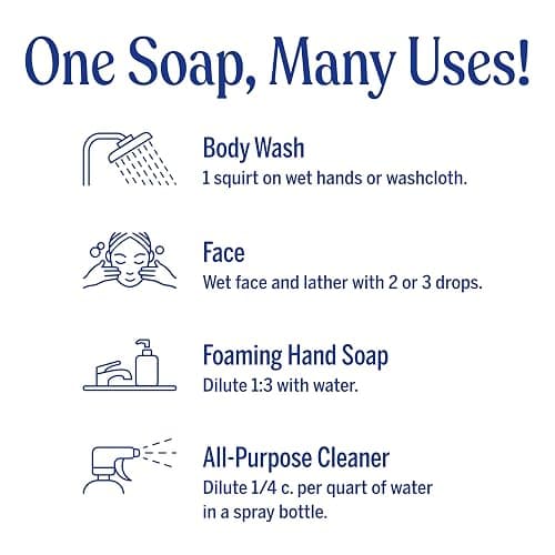 Dr. Bronner's Magic Soap-Pure-Castile Liquid Soap (Baby Unscented, 32 ounce, 2-Pack)-Regenerative Organic Certified Oils, 18-in-1 Uses: Body, Laundry & Dishes, For Sensitive Skin, No Fragrance thumbnail 6