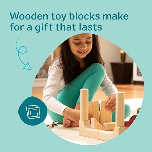 Melissa & Doug Standard Unit Solid-Wood Building Blocks With Wooden Storage Tray (60 pcs) thumbnail 7